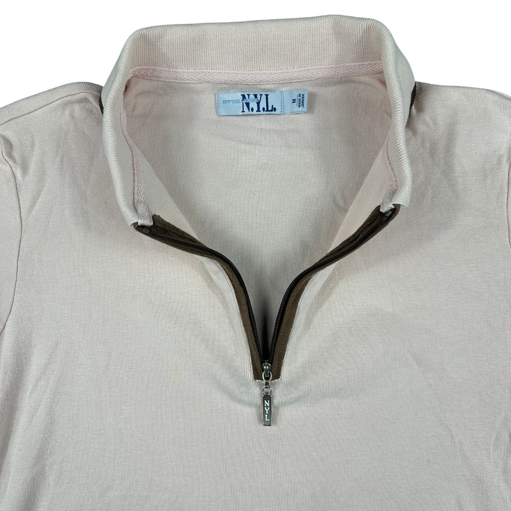 New York Laundry NYL Women Pink Quarter Zip Polo Short Sleeve Stretchy Top M - Picture 3 of 6